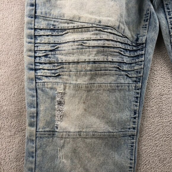 Southpole Mens Skinny Jeans Size 38x32 Blue Denim Light Wash Classic Rugged Y2K - Picture 9 of 16